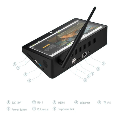 8.9 Inch Horizontal PiPO Box Tablet RK3399 1920x1280 IPS Wifi Hdmi