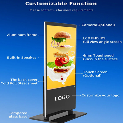 Floor Standing Digital Signage Kiosk 55 Inch For Indoor Advertising