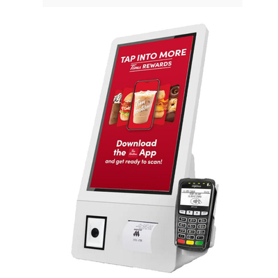 21.5 Inch Touch Screen POS Terminal , Desktop Countertop Self Service Payment Kiosk