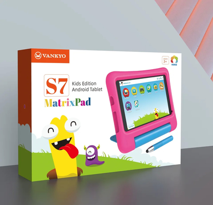 Water Resistant 7'' Screen Size Kids Educational Tablet With Android 10