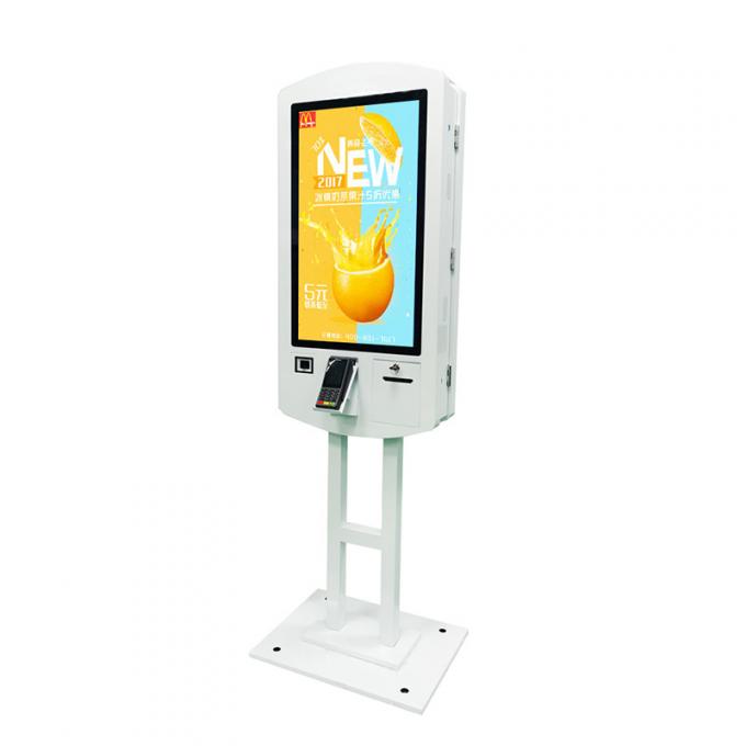 Floor Standing Touch Screen POS Terminal , Restaurant Ordering Kiosk 27 ...